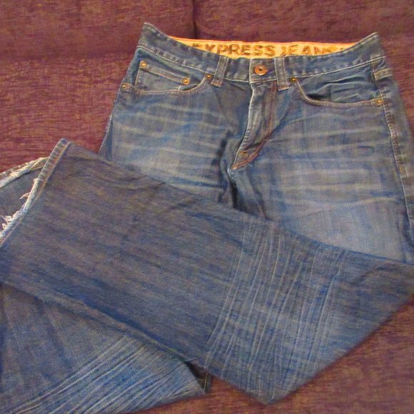 Express Other - EXPRESS Dark Blue Demin Loose Fit Stretch Jean